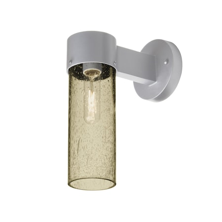 Besa Lighting Juni 10 Outdoor Sconce, Latte Bubble, Silver Finish, 1x60W Incandescent JUNI10LT-WALL-SL